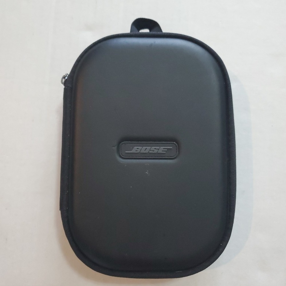 Bose Over Ear Headphones Black Leather Zipper Case ONLY Travel Bag